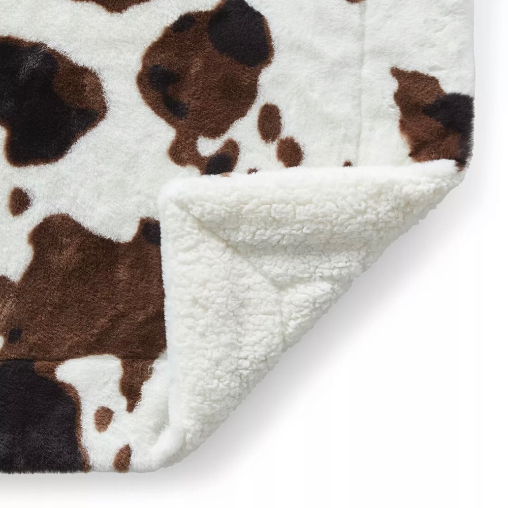 Cow print blanket cowhide